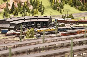 Category Historic EN Prints: Engine shed, railway shed in Miniatur Wunderland Hamburg