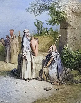 Engraving from the Dore Bible illustrating Genesis