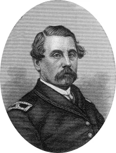 Engraving of Union Brigadier General T F Meacher