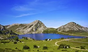 Enol lake at Picos de Europa in Asturias of Spain