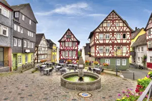 Ensemble of half-timbered houses