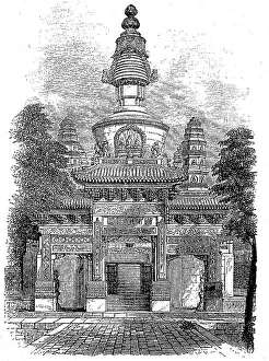 Entrance to a Buddhist monastery in Beijing