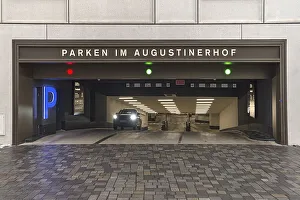 Entrance and exit of a new car park