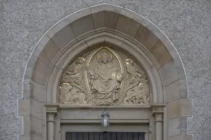 Entrance portal of the Catholic parish church of Our Lady