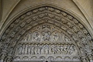 Entrance portal of the Gothic Saint-Etienne Cathedral