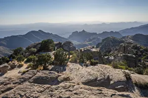 Epic mountain landscape scenery from the walking trail of Mount Lemmon