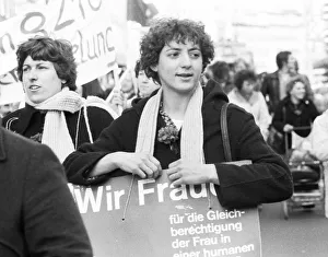 Equal pay was one of the main demands of woman at the International Women's Day demonstration in Duesseldorf