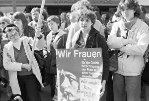 Equal pay was one of the main demands of woman at the International Women's Day demonstration in Duesseldorf