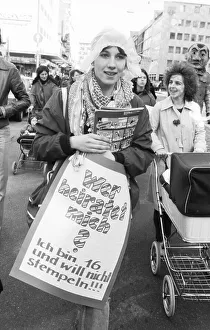 Equal pay was one of the main demands of woman at the International Women's Day demonstration in Duesseldorf