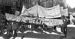 Equal pay was one of the main demands of woman at the International Women's Day demonstration in Duesseldorf