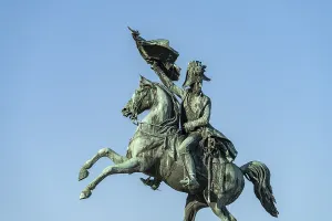 The equestrian statue of Archduke Karl on Heldenplatz in Vienna