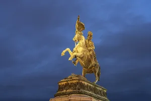 The equestrian statue of Archduke Karl on Heldenplatz in Vienna