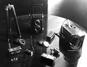 Equipment of a photographer, old Rolleicord