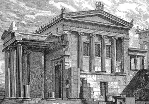 The Erechtheion or Erechtheum is an ancient Greek temple on the north side of the Acropolis of Athens in Greece that