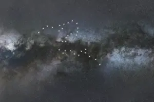 Eridanus star constellation, Night sky