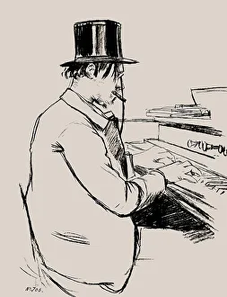 Erik Satie, 1866 - 1925, a French composer and pianist