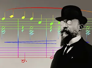 Erik Satie, 1866 - 1925, a French composer and pianist