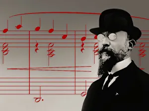 Erik Satie, 1866 - 1925, a French composer and pianist
