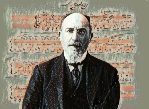 Erik Satie, 1866 - 1925, a French composer and pianist