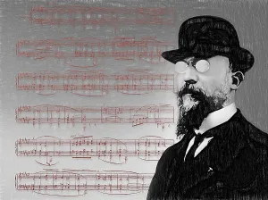 Erik Satie, 1866 - 1925, a French composer and pianist