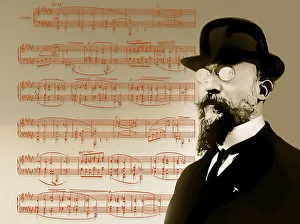 Erik Satie, 1866 - 1925, a French composer and pianist