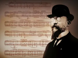 Erik Satie, 1866 - 1925, a French composer and pianist