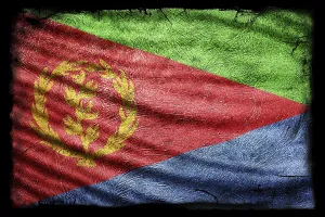 Eritrea Flag, Grunge Texture Background