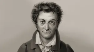 Ernst Theodor Amadeus Hoffmann, or E. T. A. Hoffmann, 1776 - 1822, German Romantic author of fantasy and horror, jurist, composer, music critic, and caricaturist, digitally edited