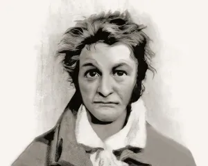 Ernst Theodor Amadeus Hoffmann, or E. T. A. Hoffmann, 1776 - 1822, German Romantic author of fantasy and horror, jurist, composer, music critic, and caricaturist, digitally edited