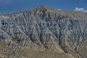 Eroded mountain landscape in the Kingdom of Mustang