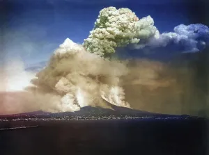 The eruption of Vesuvius, 26 April 1872
