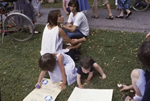Essen. Student demonstration against red pencils and rockets