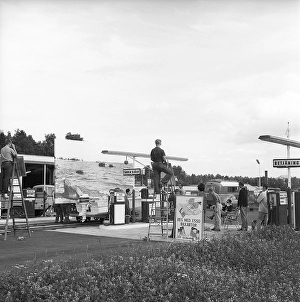 Esso gas station in 1963. The company Svenska Esso was a brand in Sweden between the years 1939 to 1987