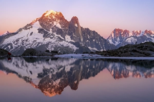 Evening atmosphere with alpenglow
