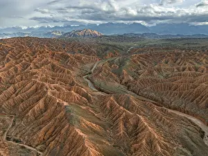 Evening atmosphere, Mountain peaks of the Tien Shan Mountains
