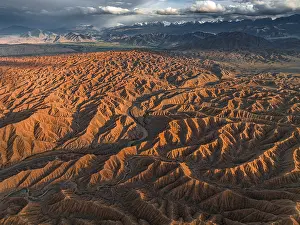 Evening atmosphere, Mountain peaks of the Tien Shan Mountains