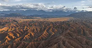 Evening atmosphere, Mountain peaks of the Tien Shan Mountains