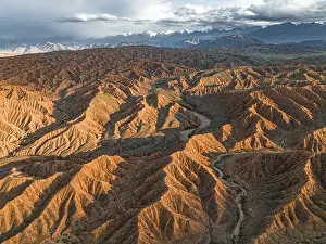 Evening atmosphere, Mountain peaks of the Tien Shan Mountains