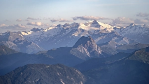 Evening atmosphere, view of Grossvenediger and Venediger group in the Hohe Tauern