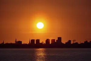 Evening city scape of capital of danmark copenhagen