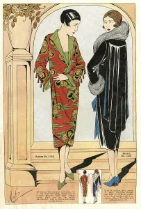 Evening coats 1925, Historical advertising poster
