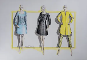 Evening dress, fashion sketch, fashion design