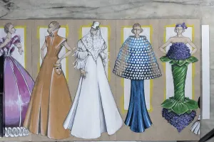 Evening dresses, wedding dresses