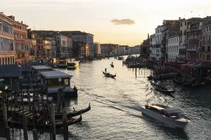 Evening light, view over the Grand Canal