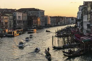 Evening light, view over the Grand Canal
