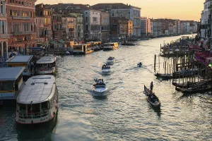Evening light, view over the Grand Canal