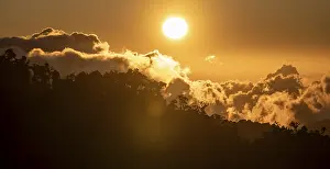 Evening mood, clouds over cloud forest