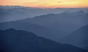 Evening mood, Dramatic mountain landscape