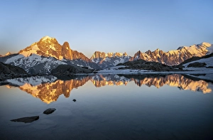 Evening mood, mountain landscape at sunset