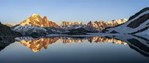 Evening mood, mountain landscape at sunset